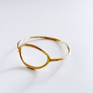 Lumo Jewelry 14K Gold The Perfect Circle Ring, Dainty Delicate Ring, Size 7.5